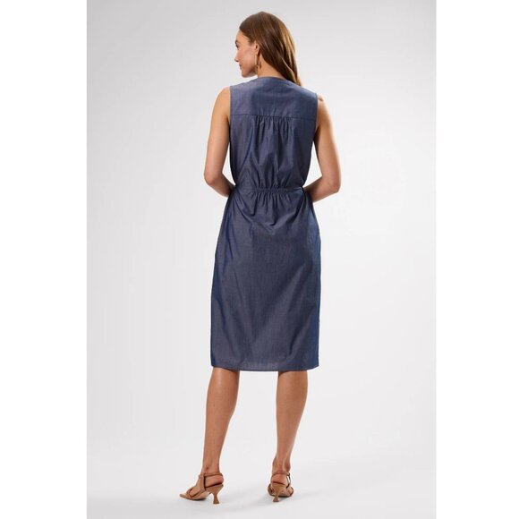 NWT Amour Vert Kylen Organic Cotton Chambray Shirt Dress - Picture 3 of 5